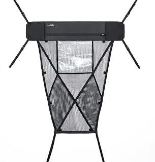LUNO Ceiling Cargo Net - Car Roof Storage w/Multiple Pockets, Hangout Loops & Tab Pocket for Long Road Trip & Camping - 36" x 52" Car Camping Essentials Organizer for SUV - XL