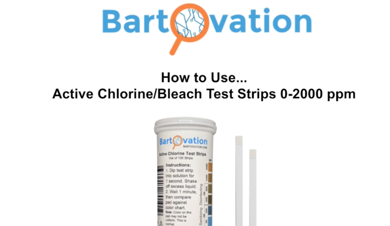 Bartovation Extra High-Level Chlorine Test Strips, 0-10.000 Bartovation Extra High-Level Chlorine Test Strips, 0-10.000