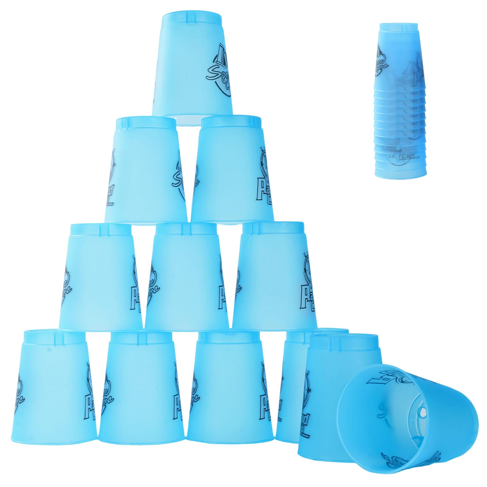 Amazon | Cyfie スポーツスタッキング カップ 12個セット 飛重ねカップ