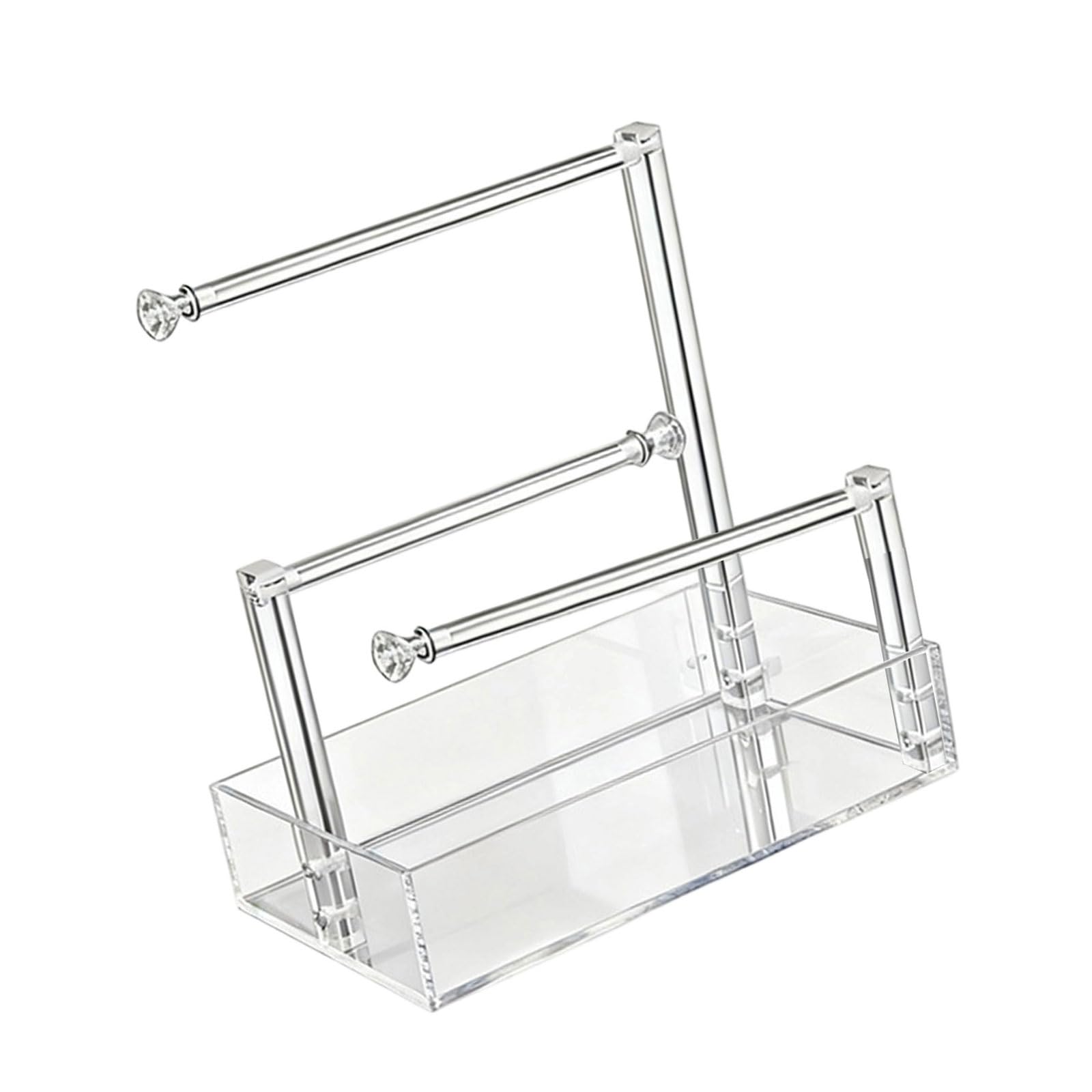 Nucelit Clear Acrylic Jewelry Holder Featuring Stable Structure That Prevents Slipping Ensuring Secure Organized Storage Gift Simple Box