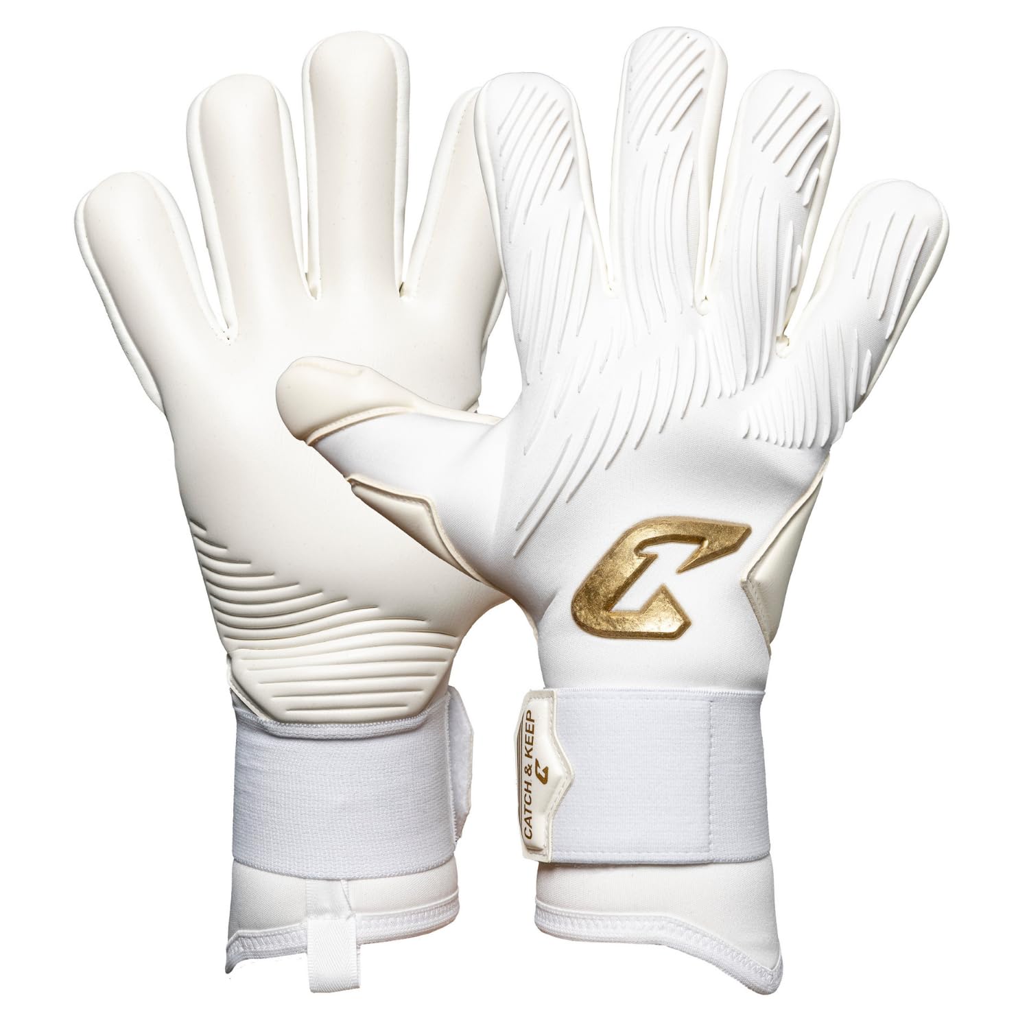 CATCH&KEEP Invictus Torwarthandschuhe | Profi Fußballhandschuhe für Erwachsene (Größe 7-11) | 4mm Viper Grip für Halt bei Regen & Nässe | Negativschnitt, elastische Bandage