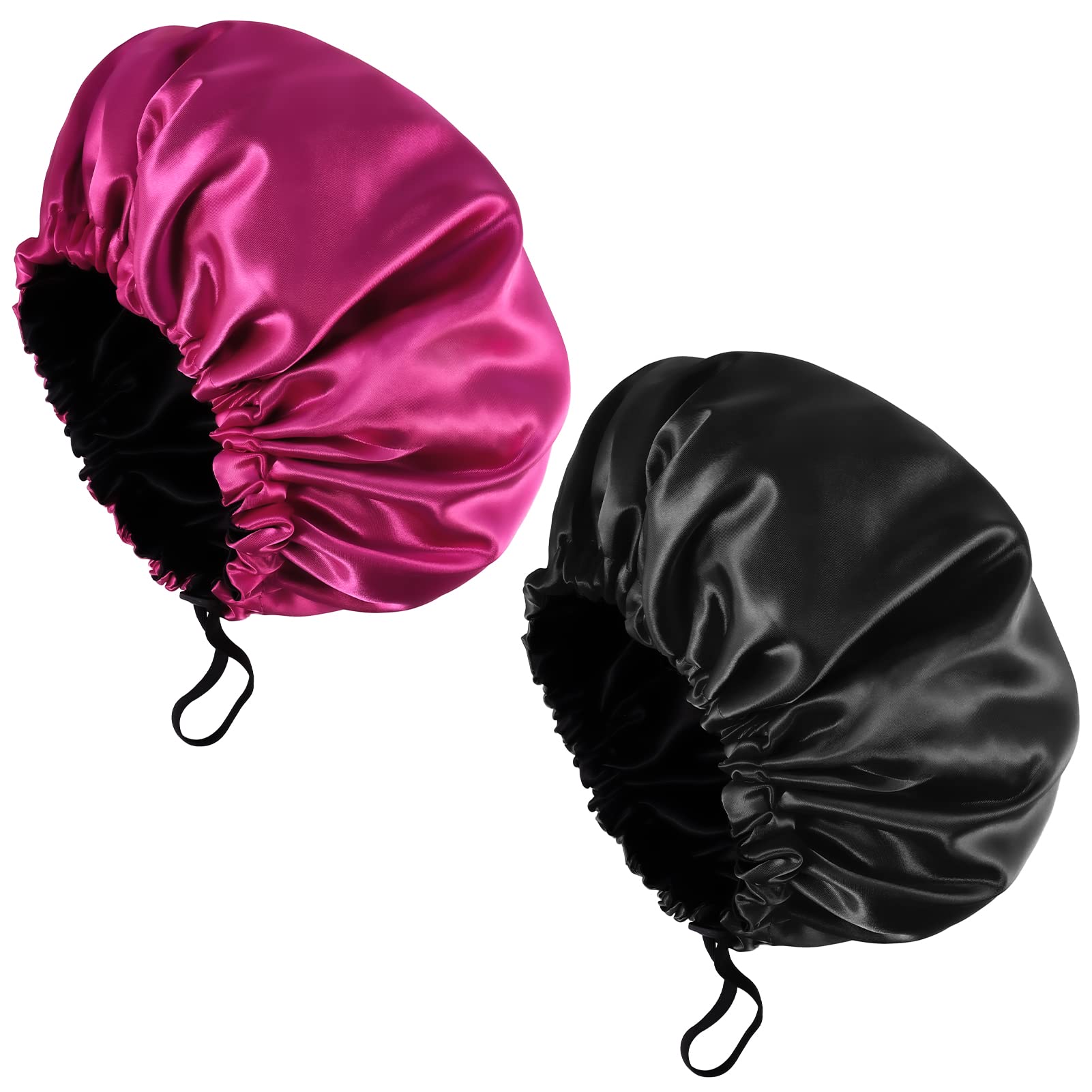 Bonnet Soie Bonnet De Nuit En Soie - Réglable (tour De Tête 52-58cm) Pour Cheveux Bouclés Bonnet Satin Cheveux Nuit