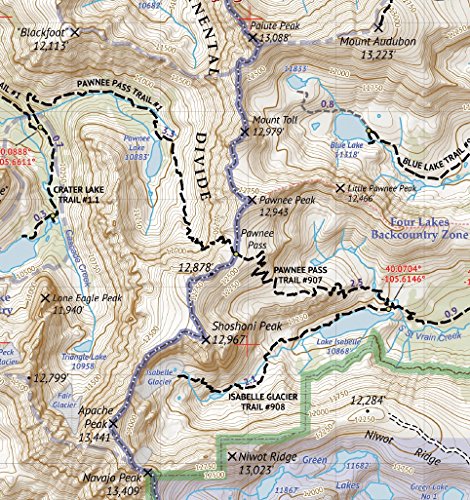 Indian Peaks - James Peak Wilderness - Colorado Topographic Hiking Map (2021) #TOP4