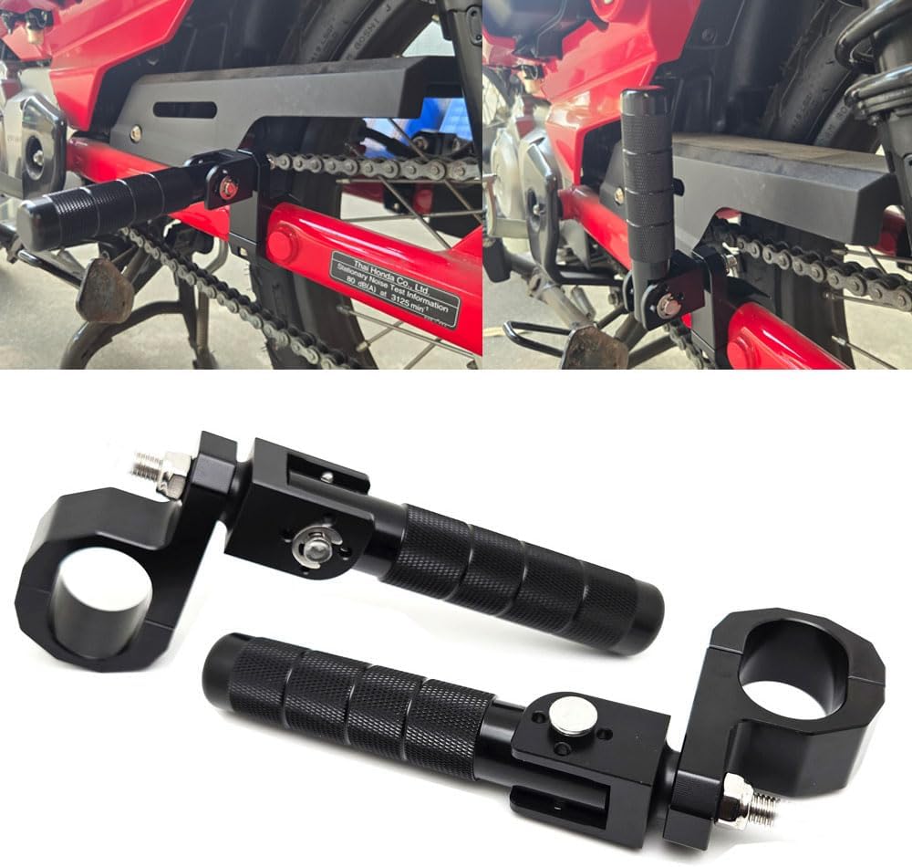 Compatible for Honda CT125 Trail 125 Hunter Cub 2020-2025 Motorcycle Folding Rear Passenger Footrest Foot Pegs
