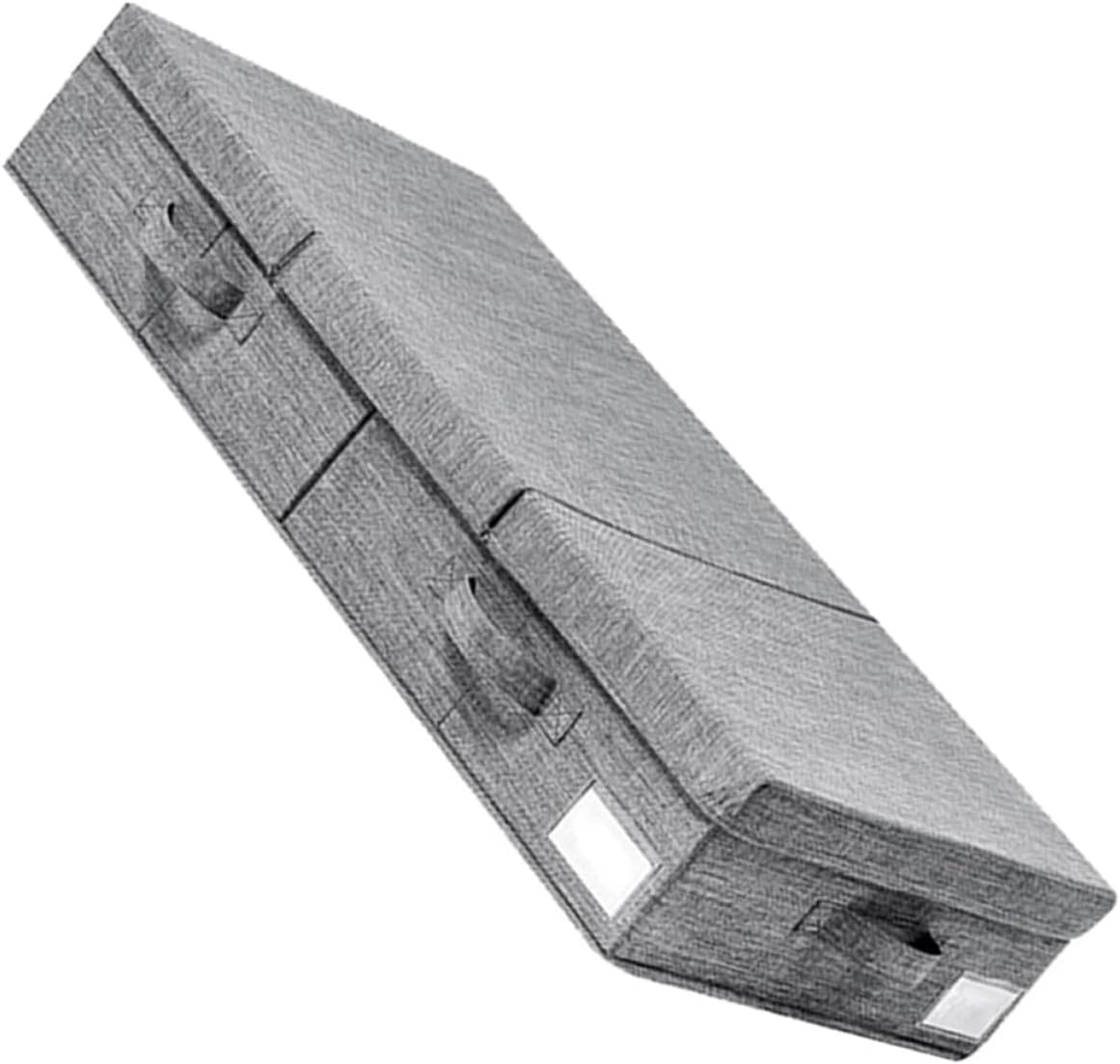 Bed Storage Box Gray Foldable Clothes Organizer with Lid Multi-functional Storage Container for Blankets and Sundries Home Organization