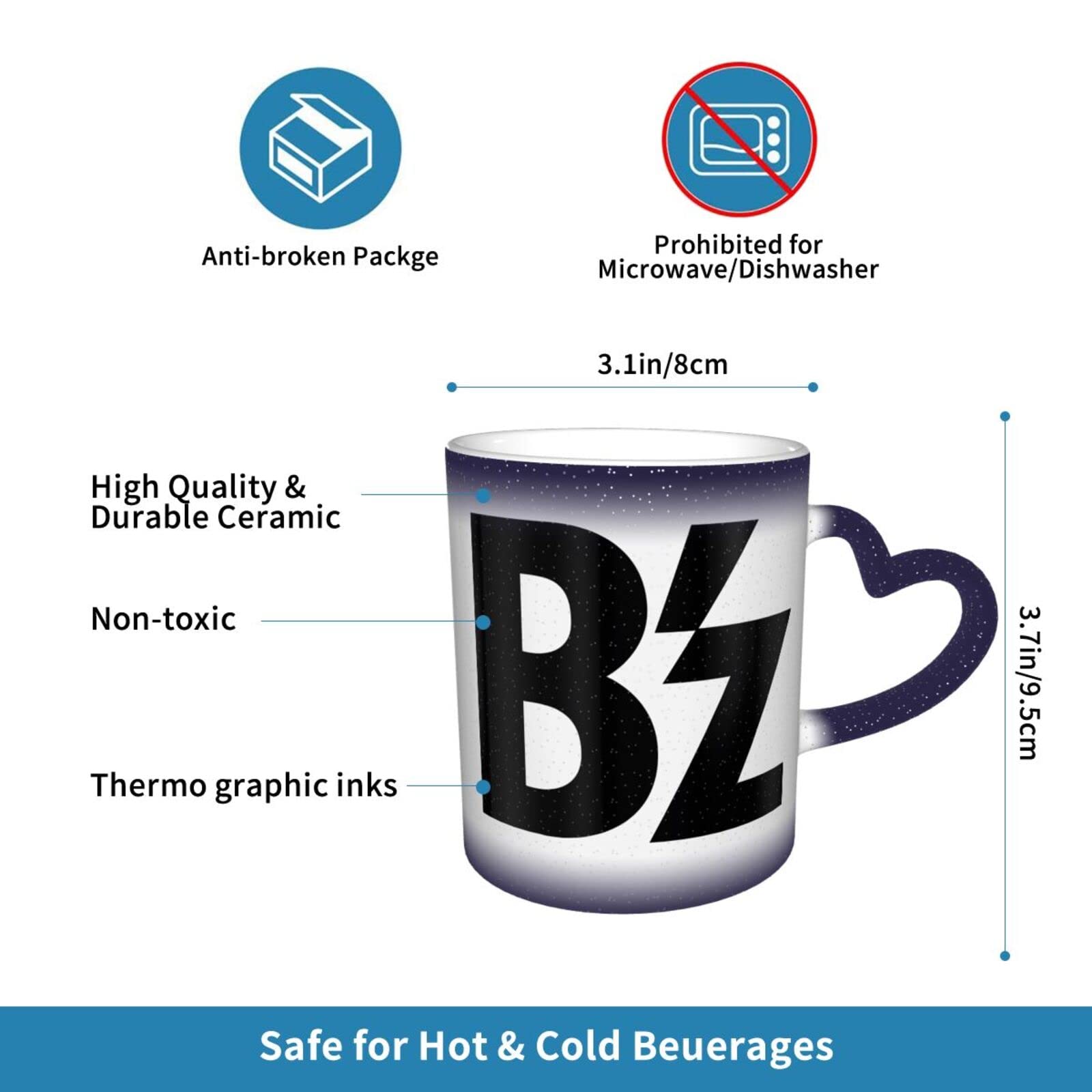 Amazon.co.jp: マグカップ B'Z ロゴ 変色カップ 星空 温感変色