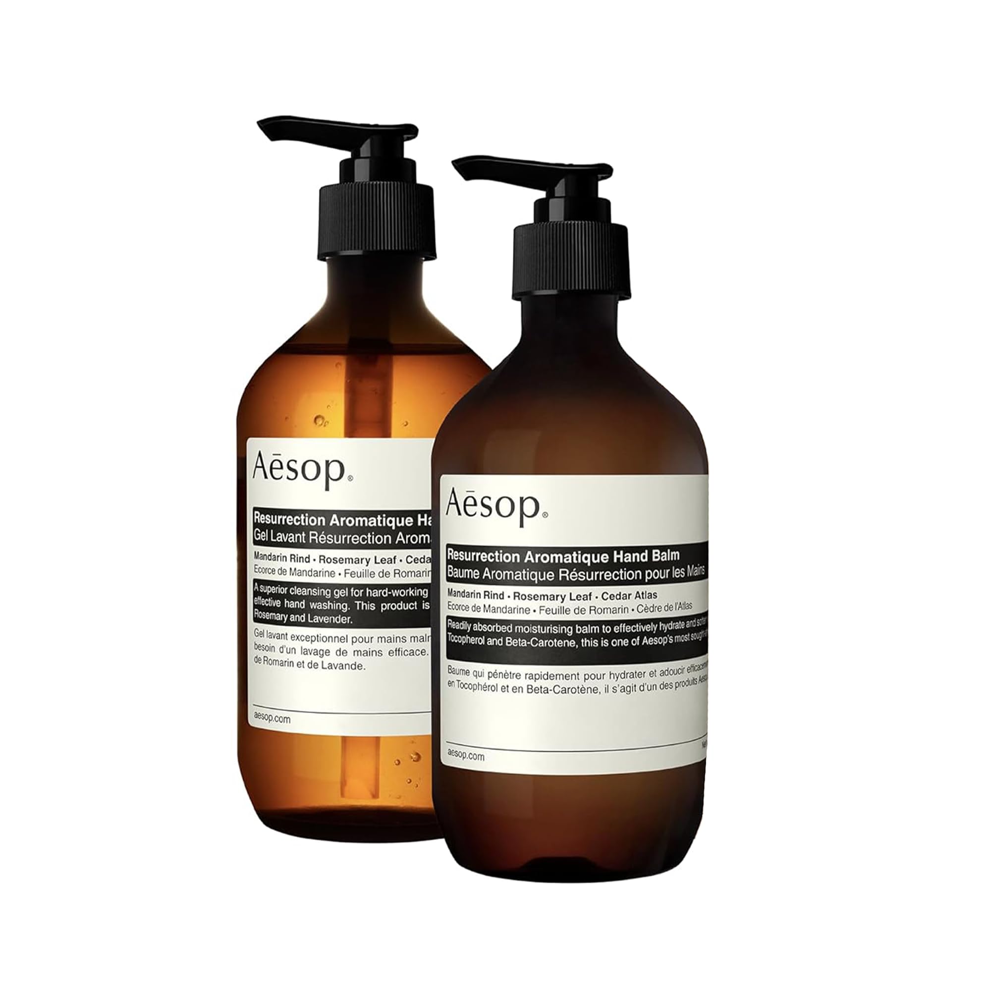 AesopResurrection Hand Wash & Balm Set | Woody, Earthy, Smoky Duo to Cleanse and Hydrate the Hands | 16.9 oz / 500mL