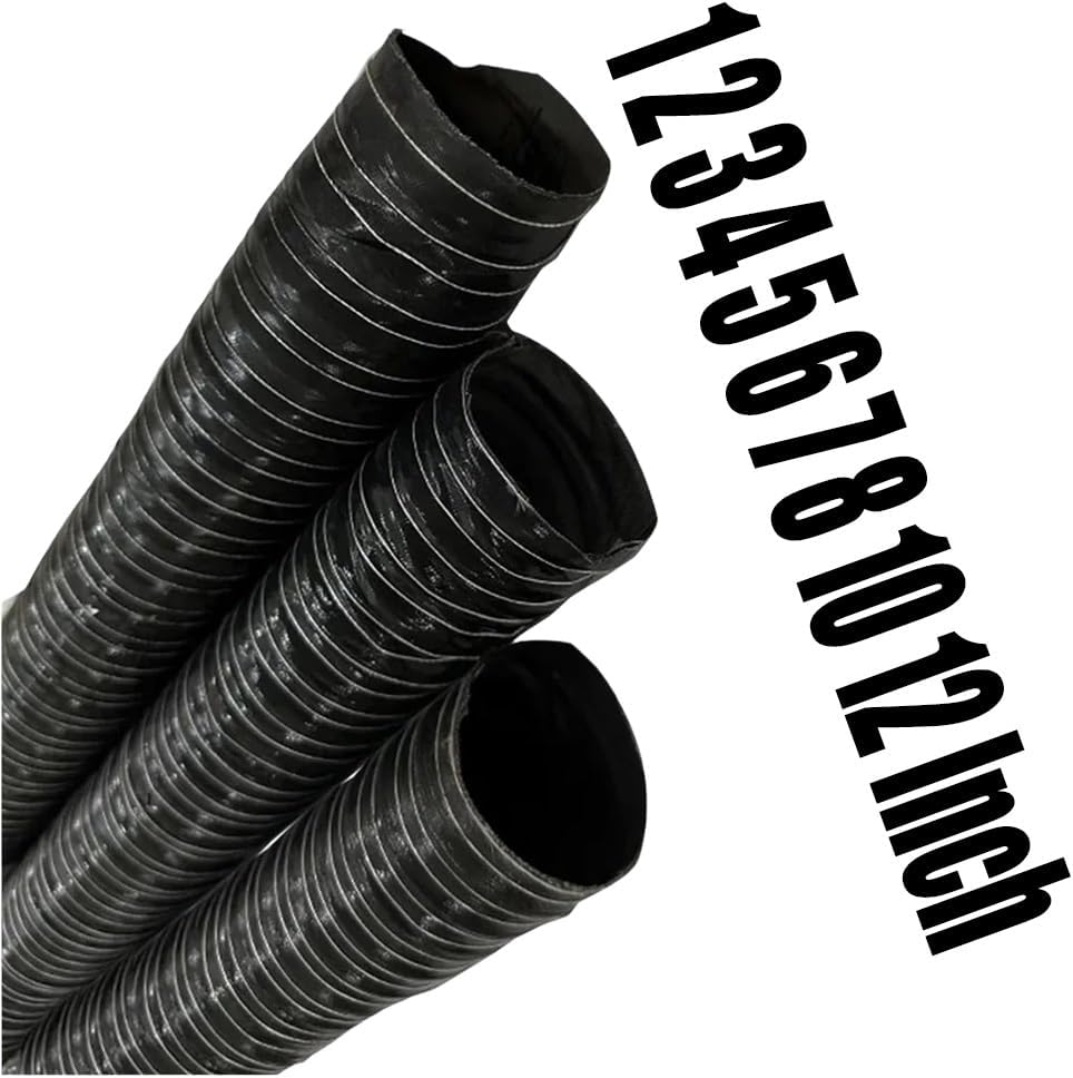 Brake Exhaust Hose High Heat Ducting Hose For Automotive 2in 3in 4in 5in Silicone Brake Cooling Air Ducting Flexible Duct Hosing(Black(1m-3.3ft),63mm(2 1/2"))