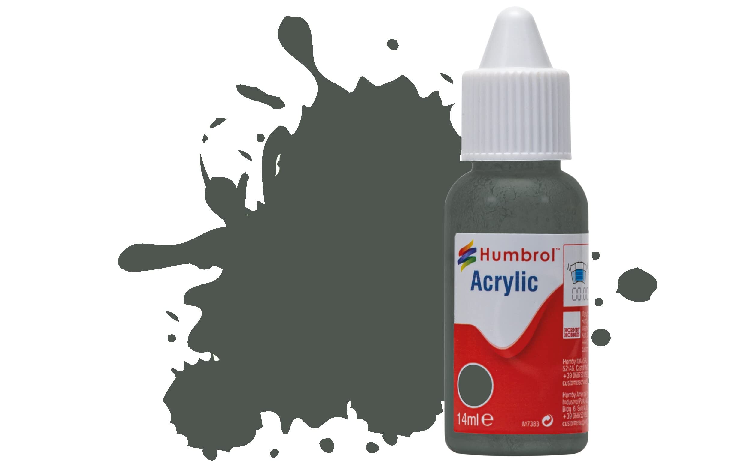 Humbrol DB0244 Acrylic Paint 244 RLM 73 Grun Matt 14ml Dropper Bottle Airfix