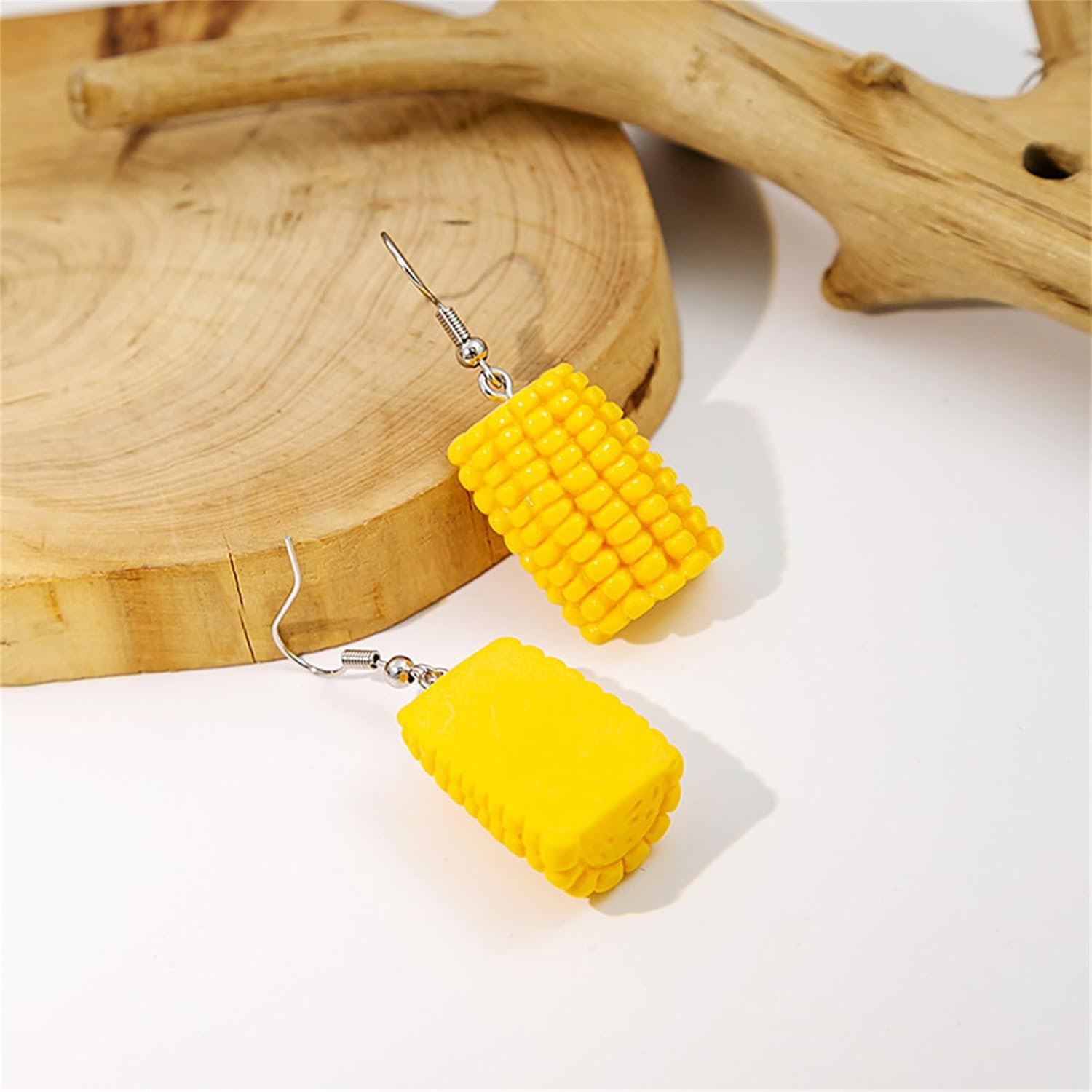 coadipress 2 Pairs Corn Earrings for Women Funny Creative Resin Corn Earrings Handmade Simulate Lifelike Corn Food Earrings 3D Candy Corn Earrings Thanksgiving Day Holiday Earrings Jewelry - Image 8