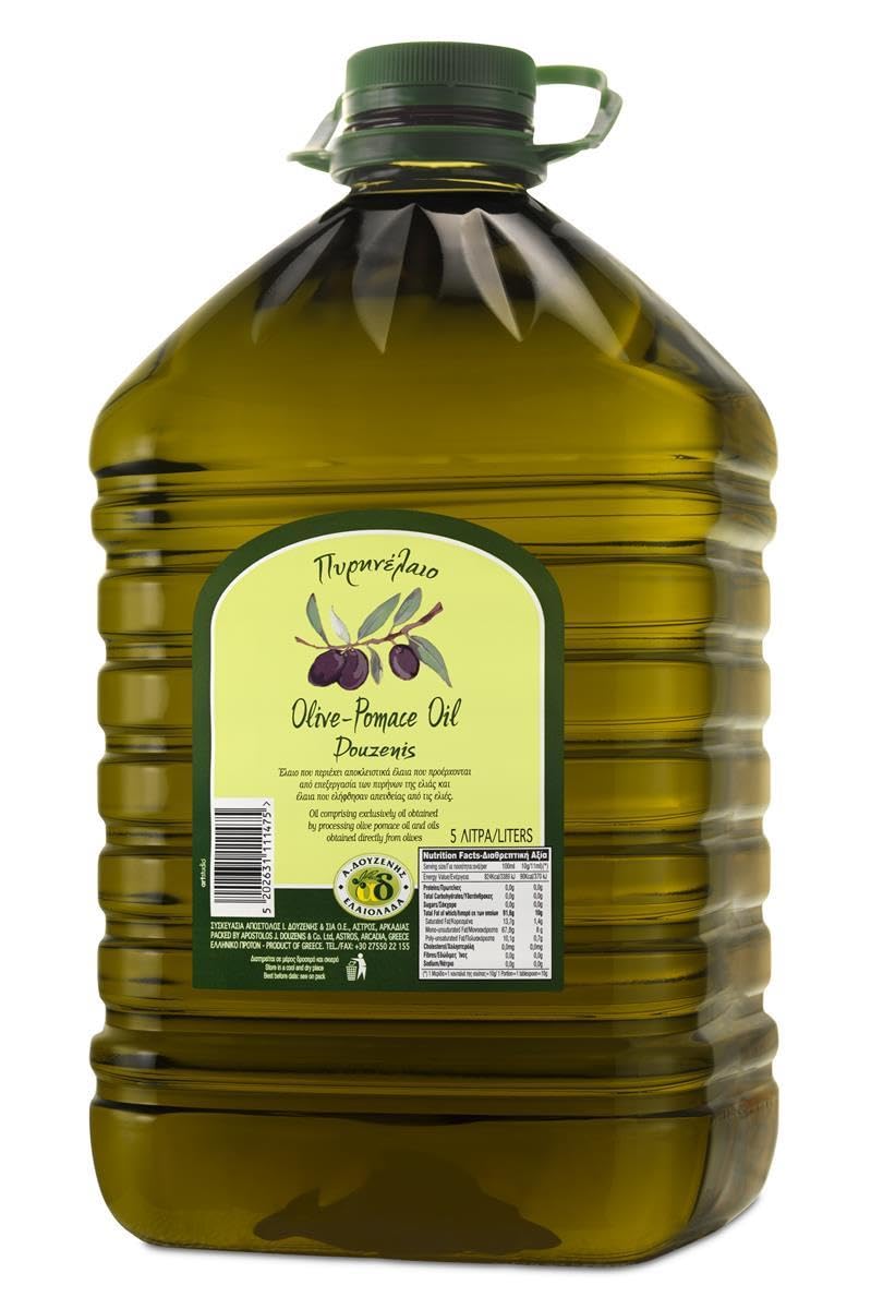 Douzenis Olivenöl Pomace | 2x 5L Behälter | ideales Bratöl aus Griechenland | Perfekt zum Braten & Frittieren | mild im Geschmack | Rauchpunkt 240°