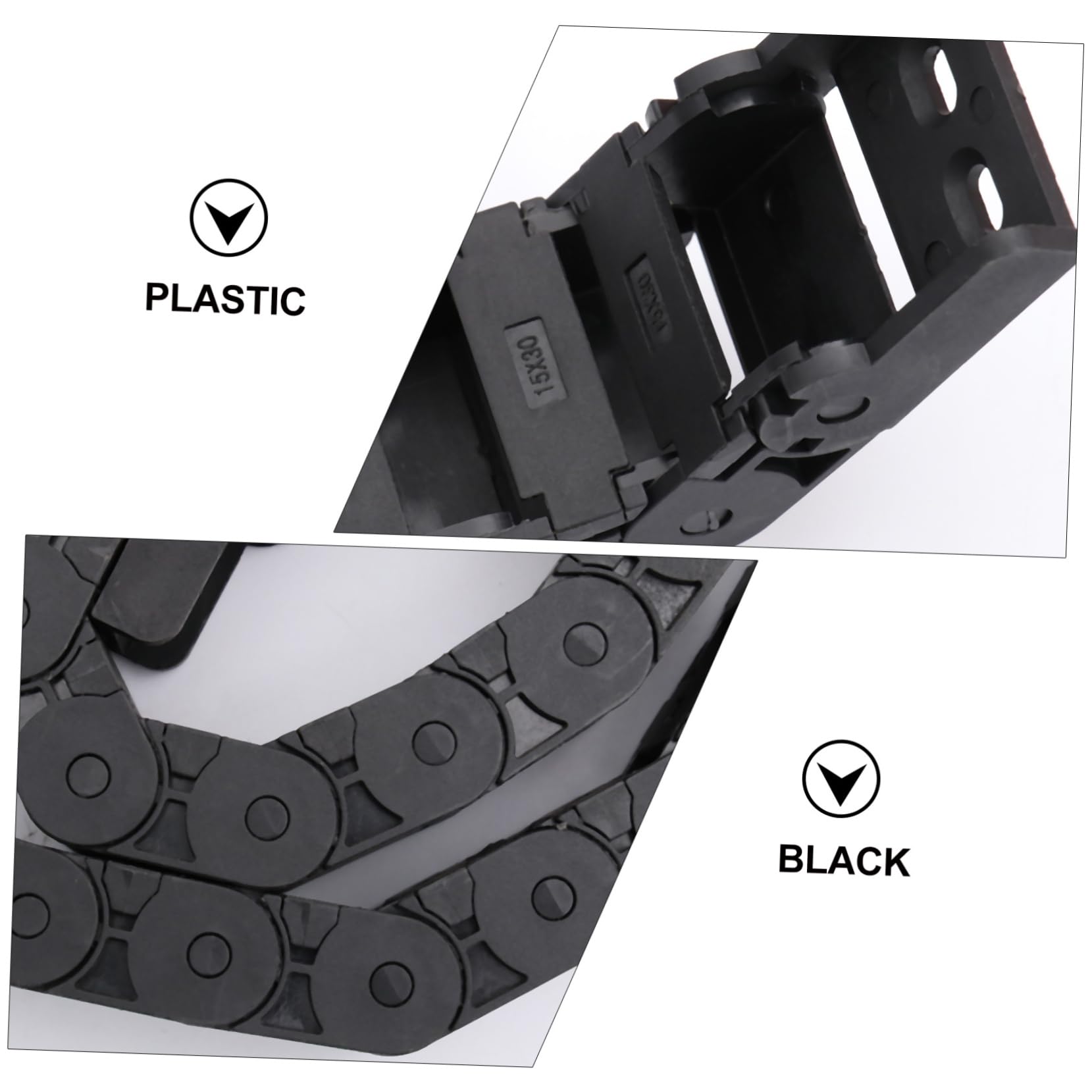 MUCKLILY CNC Cable Chain Wire Carrier Chain Cable Carrier Electrical Wire Flexible Track Drag Chain CNC Wire Cable Connectors Electric Wire Connector Wire Connectors Flexible Conduit Black