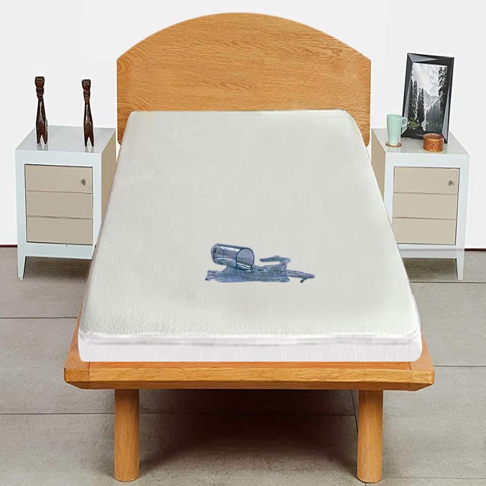 Trance Cotton Feel Terry Ultra Soft Waterproof Mattress Protector | Breathable - Hypoallergenic Bed Protector (72x30 inch | 6x2.5 feet, White - Pack of 1)