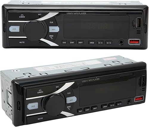 Radio de automóvil DIN individual reproductor de MP3, receptor estéreo Bluetooth para automóvil con música sin pérdidas, reproductor MP3 con