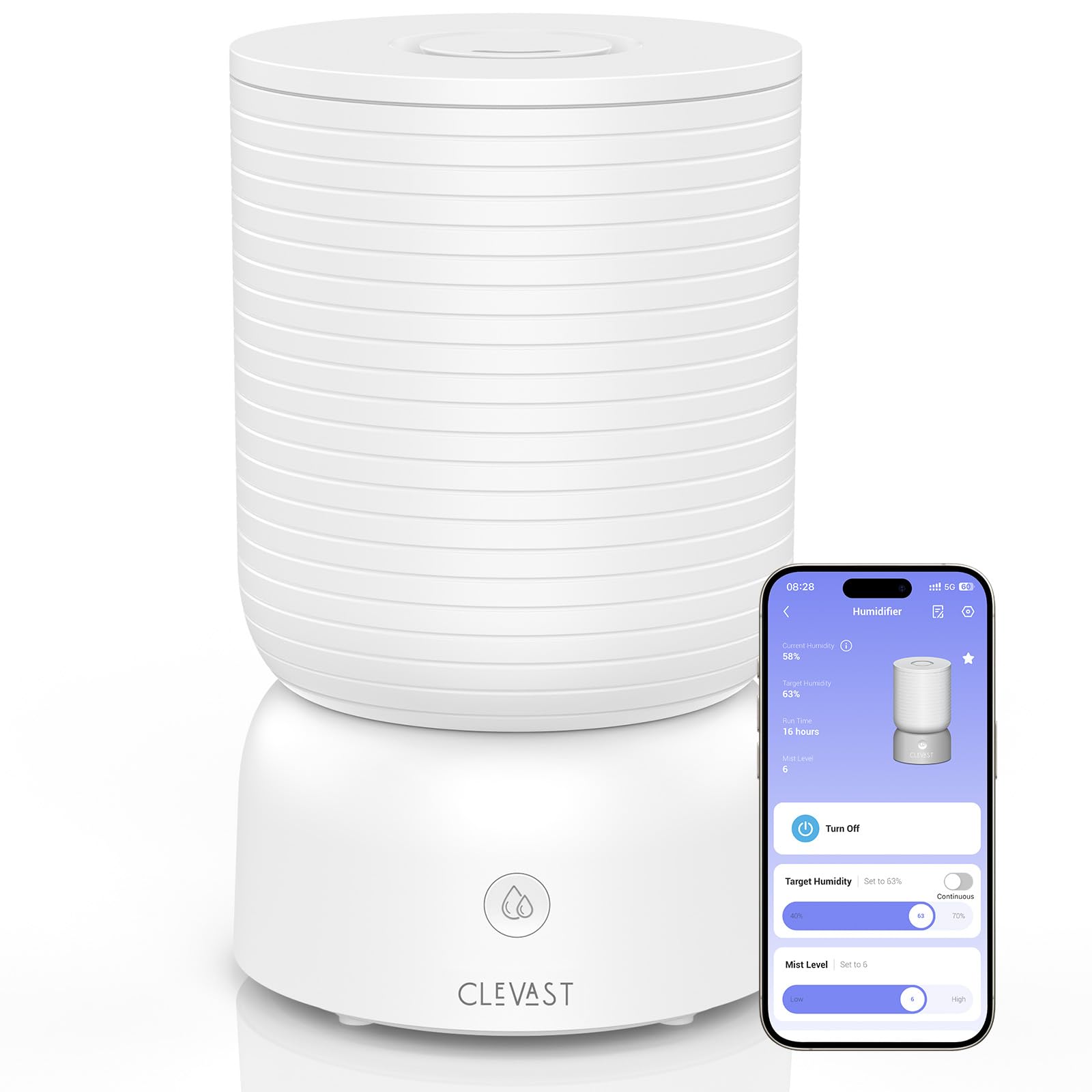 Photo 1 of CLEVAST Humidifiers for Bedroom - Smart 1 Gal Cool Mist Top Fill Humidifier with Essential Oil Diffuser, Quiet Operation for Baby Nursery, Home, Office, Room, Compatible with Alexa/Google Assistant