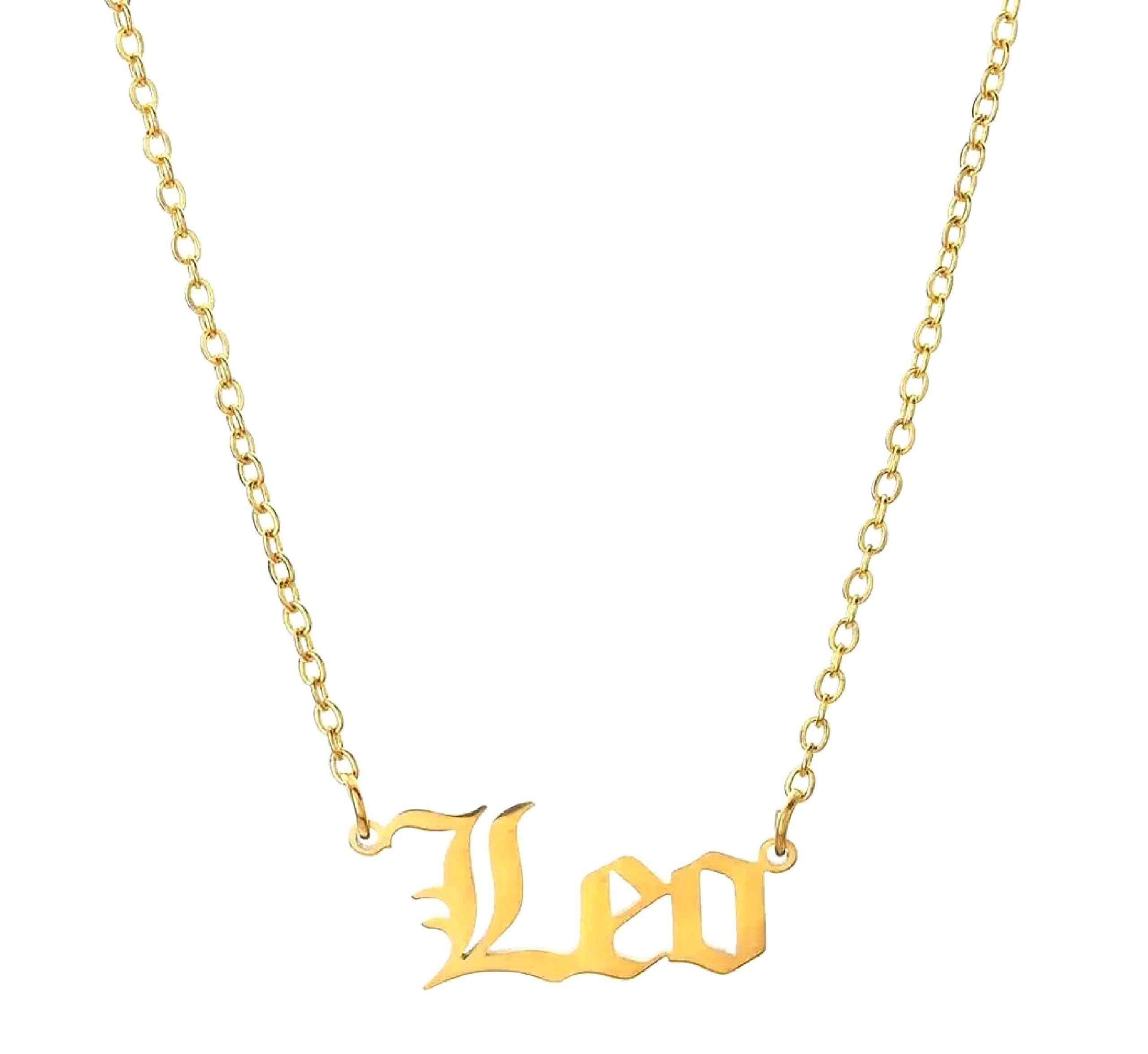 GenericBeautiful Star Sign Text Style Zodiac Necklace Charm For Girls and Women