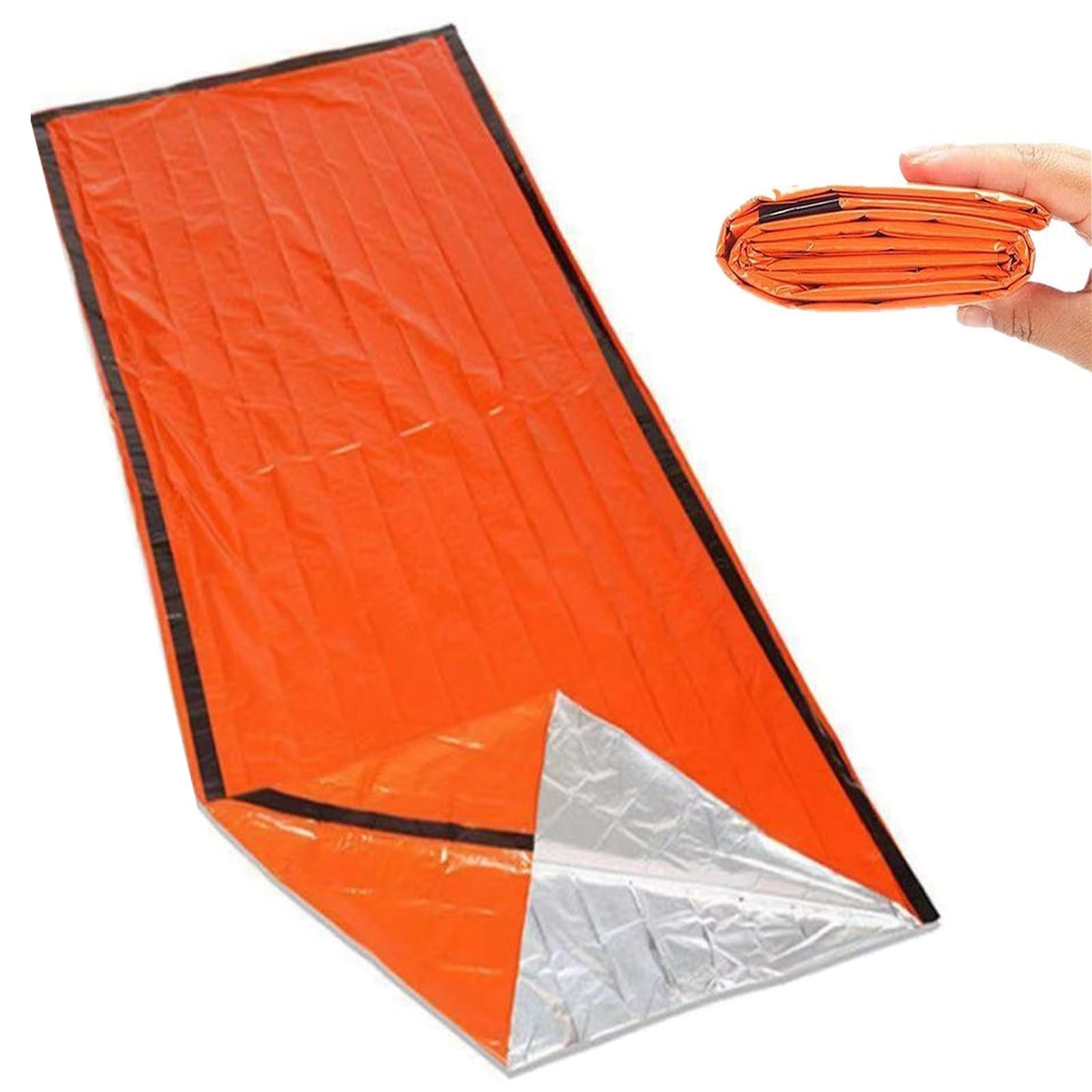 Manta Térmica Supervivencia Saco Dormir Emergencia Ligero Isotérmica Impermeable Windproof PE Aluminizado