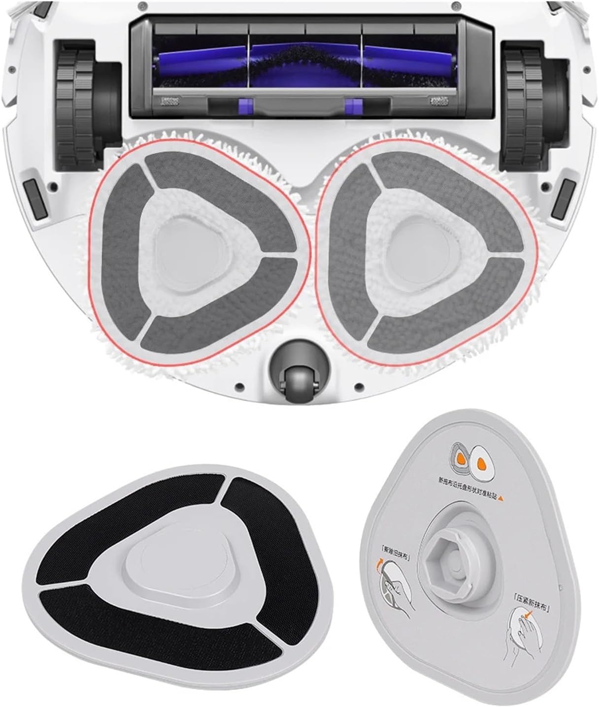 Mop Rags Bracket Accessories,Compatible With Narwal J3/J4/Freo X Ultra/J4 Lite/J5/Freo Z Ultra Sweeping Robot Vacuum Cleaner Mop Cloth Stand