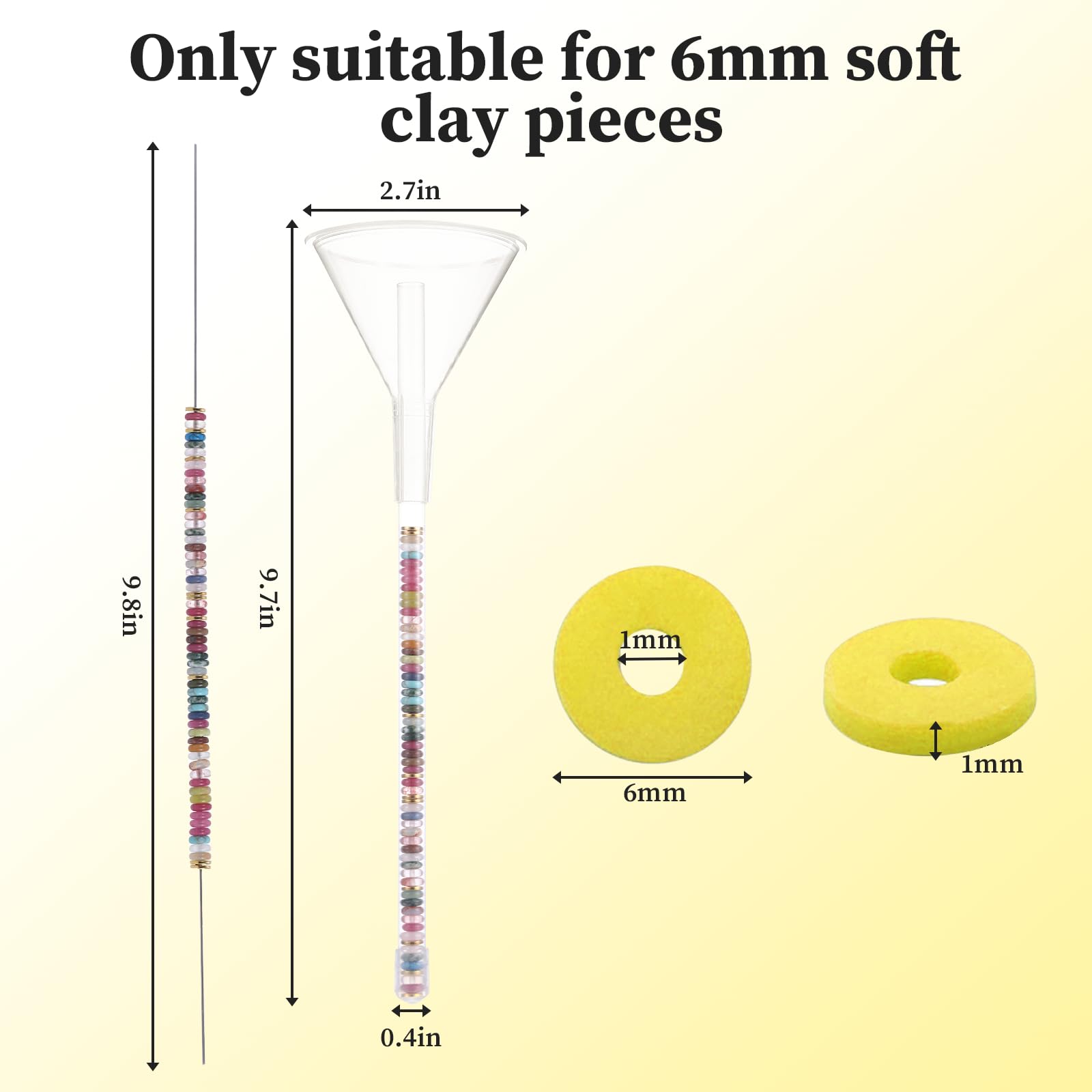 EeYahYong 4Pcs Beading Funnel for Clay Beads Set,Bracelet Making Kit for Girls,Jewelry Making Tools for Adults with Beading Funnel Beading Needles Clips,Bead Kits for Bracelet Making Women Children