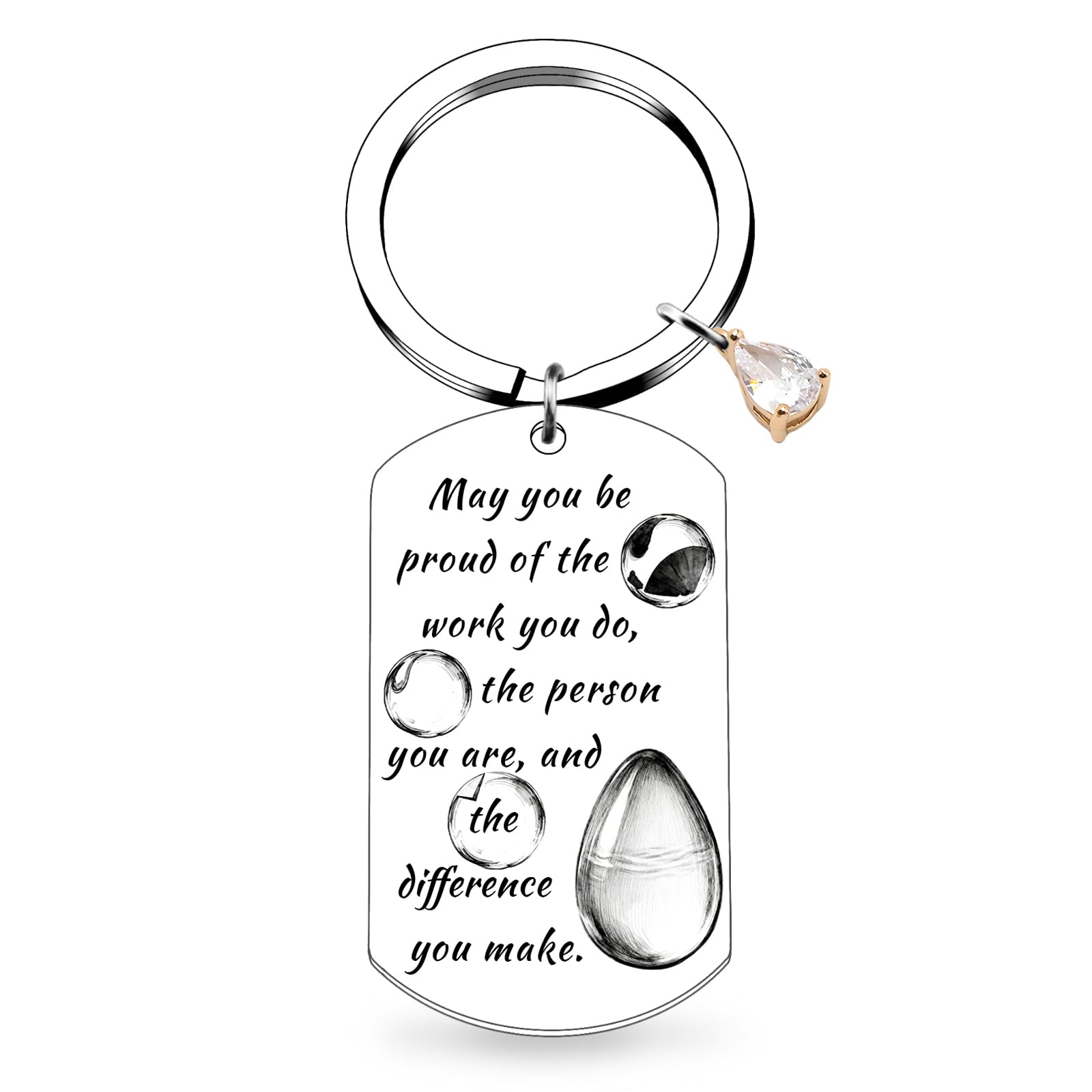 Thank You Appreciation Keychain, Inspirational Keychain for Men Women Nurses Social Worker Mentor Teacher Volunteer Employee Colleague Team Coworker Leaving Retirement Farewell, Thanksgiving Day Birth