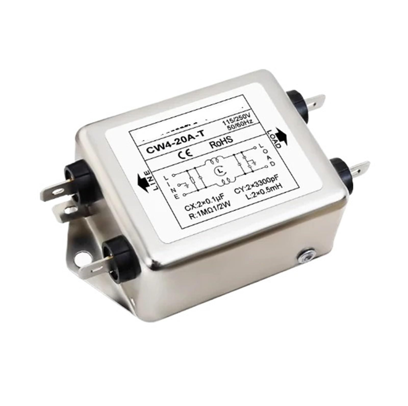 MBPAIHOP CW4-20A-T anti-interference AC 220C power filter circuit audio purifier dual terminal desktop dual terminal
