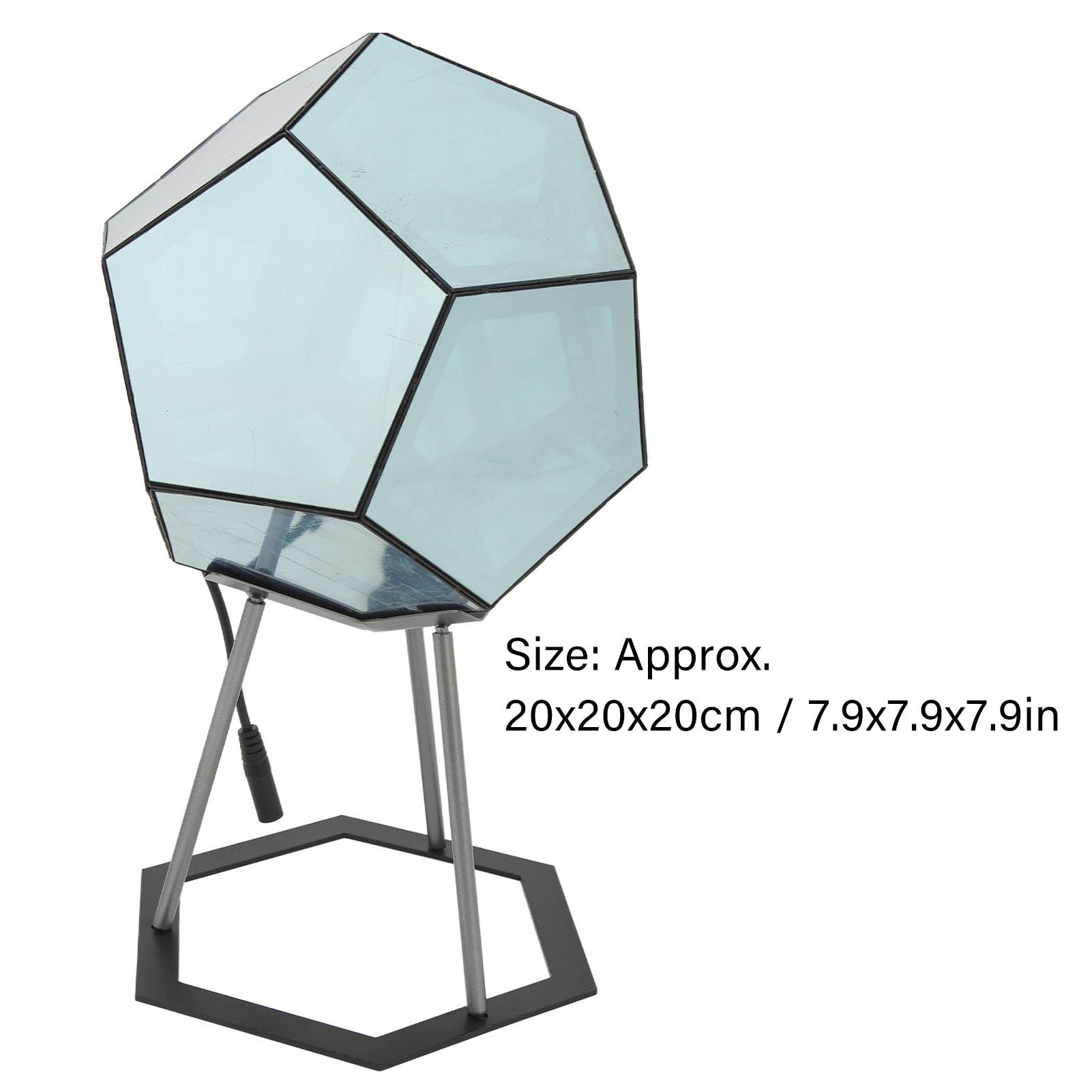 Dodecahedron Color Art Light LED-Nachtlichtlampe für Kinderzimmer, Schlafzimmer, Wohnzimmer, USB-Stromversorgung, Einstellbare Farbe, Acryl- und Kunststoffmaterial,
