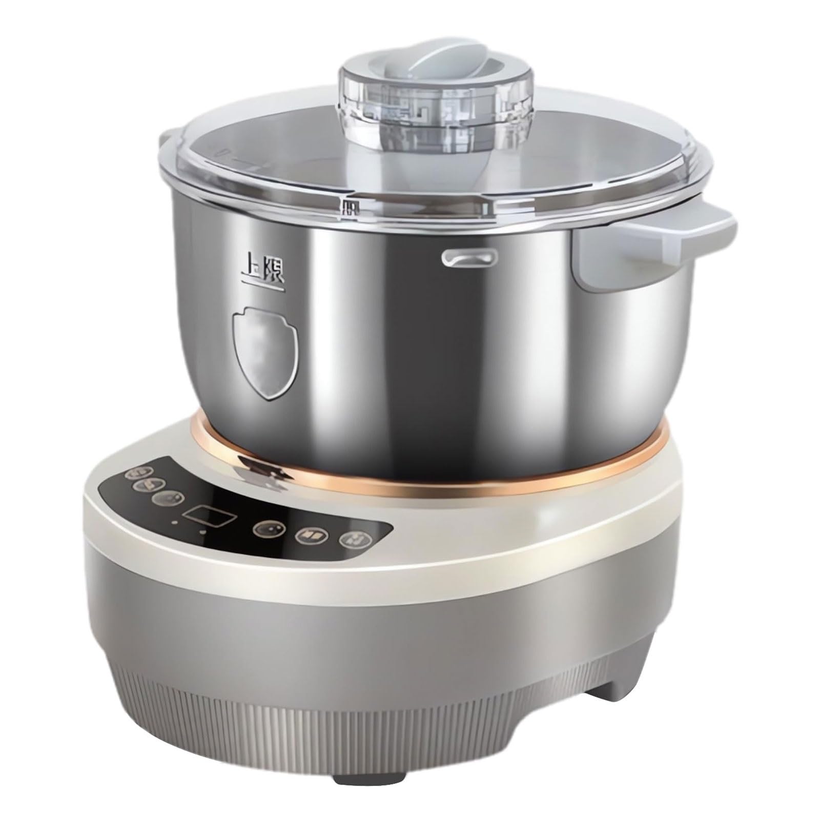 Machine à Pâte avec Fonction Fermentation, Mélangeur en Acier Inoxydable de 5L/7L pour la Cuisson à Domicile, Machine à Pétrir Antiadhésive avec Panneau de Minuterie et Chambre de Réserve