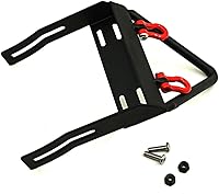 Vista 2 de Parachoques delantero de acero con 2 grilletes de montaje de cabrestante para 1/10 Axial SCX10 RC Modelo Crawler Car #A