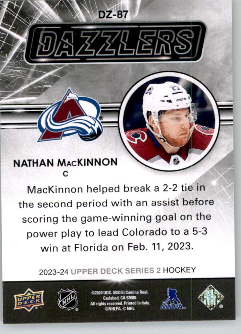 Amazon.com: 2023-24 Upper Deck Series Two Dazzlers Green #DZ-87