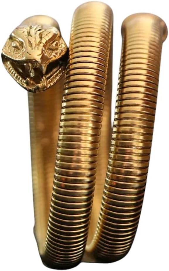 2026 18Kゴールドメッキ ステンレススチール スネークオープンブレスレット ヴィンテージパンク アニマルバングル 女性用 ファ