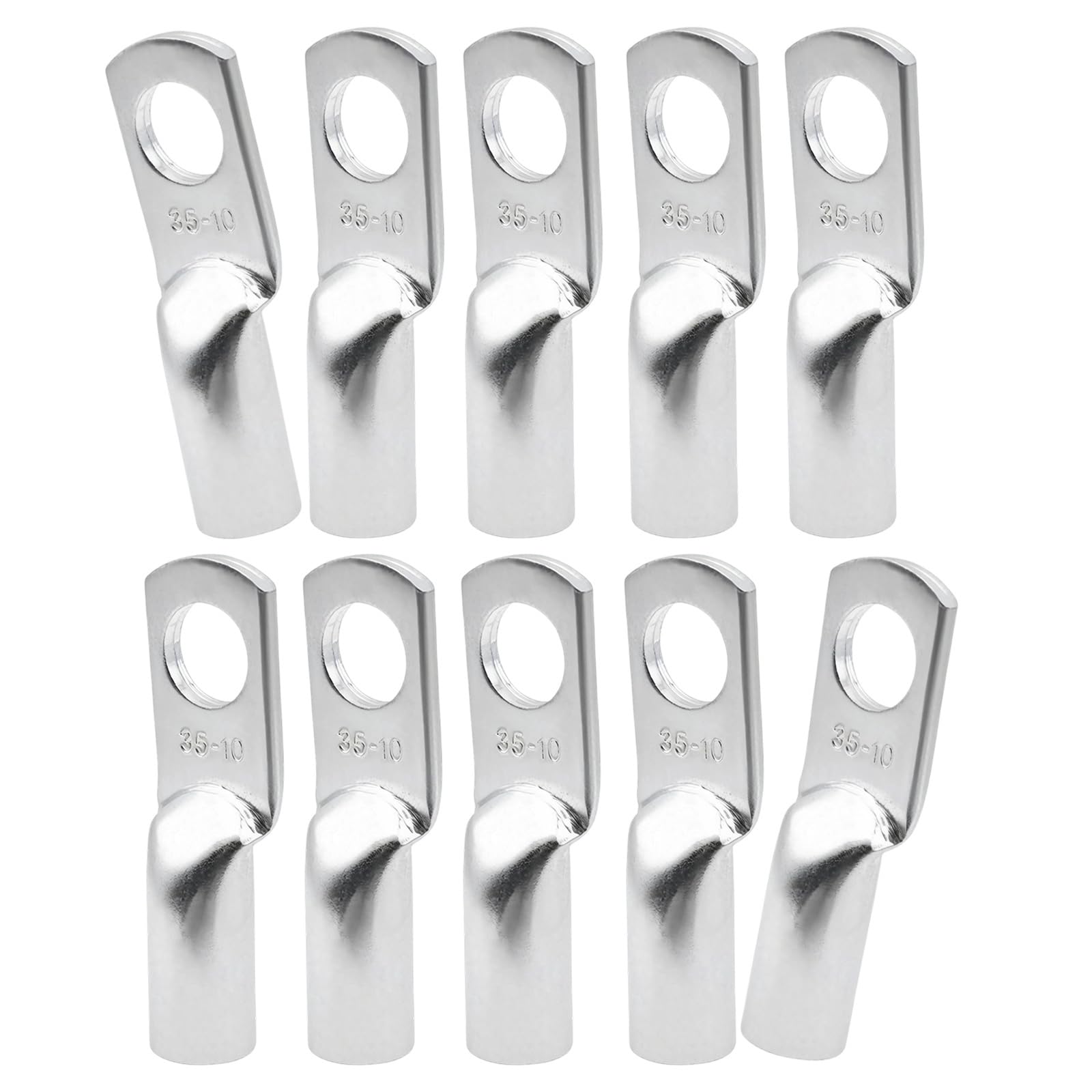 10 Lot Tin Coated Battery Terminals, Automotive Lugs, Marine and Solar System Wiring Solutions, Wall Copper Wire Connectors