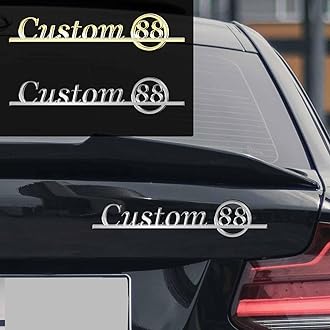 GMDLSK Custom Emblem 3D with Personalized Name, Custom Automotive Metal Letters Emblem, Personalized 3D Chrome Metal Stickers Strong Adhesive Decals Car Truck Boats Gifts