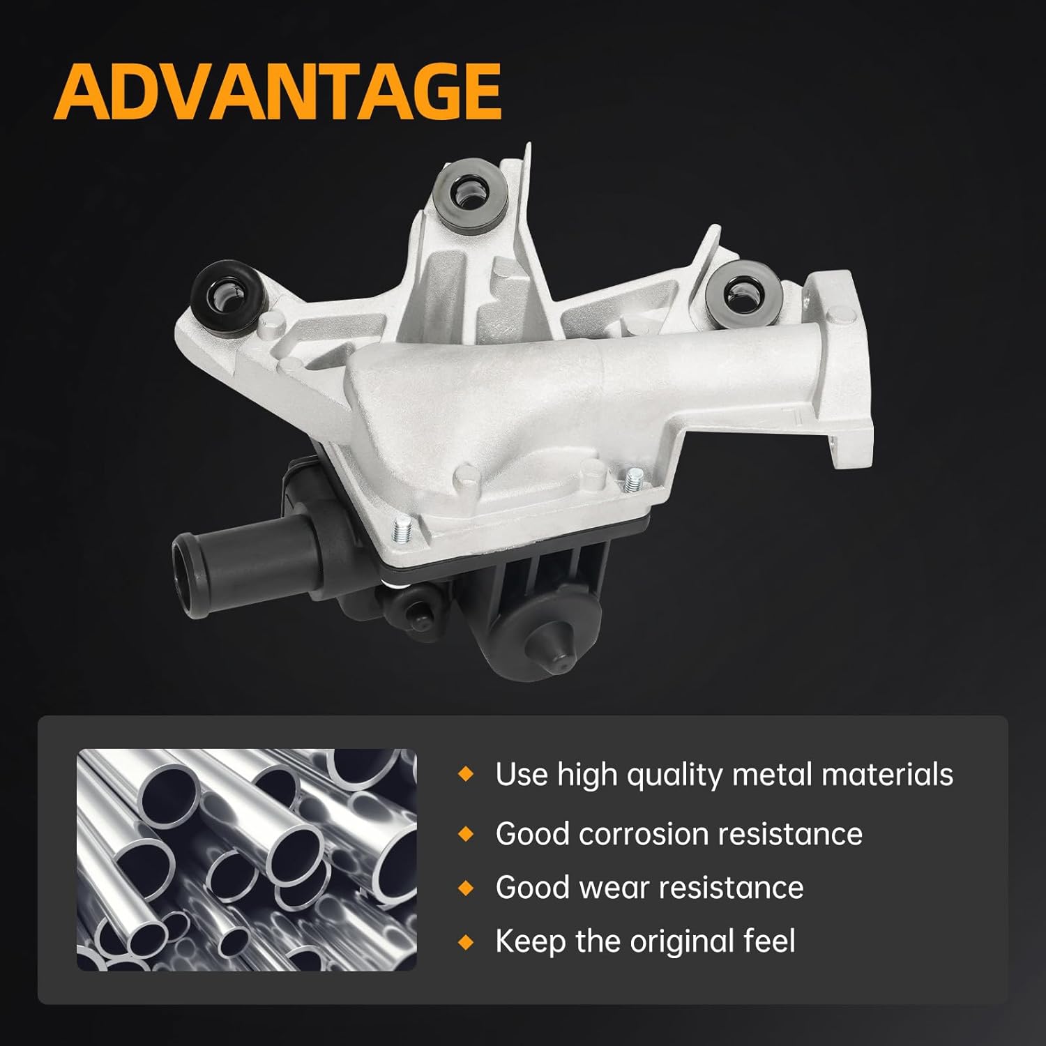 Left Secondary Air Injection Check Valve Fit for Toyota Tundra 2010-2013, Sequoia 2010-2012, for Lexus GX460 2010-2013, V8 4.6L #Replace 2570238050 911-624 Air Pump Check Control Valve