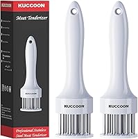 Vista 8 de Herramienta ablandadora de carne, acero inoxidable con agujas ultra afiladas, 24 cuchillas, herramienta ablandadora para ablandar carne de res