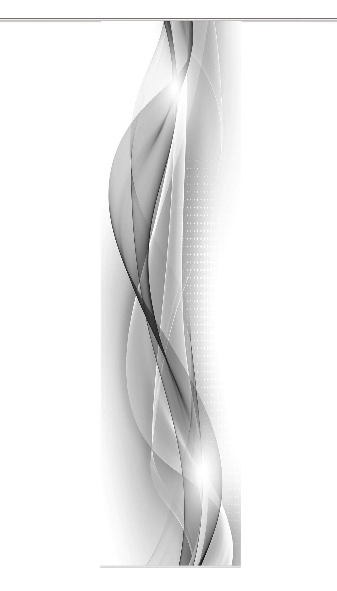 Schiebevorhang Deko blickdicht ALENIA, Farbe grau, Größe BxH 60x245 cm