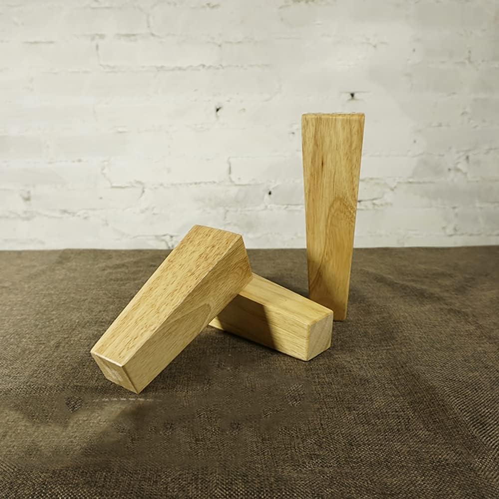 Gambe for tavolo fai da te in legno 4 pezzi con piastra di(10CM)