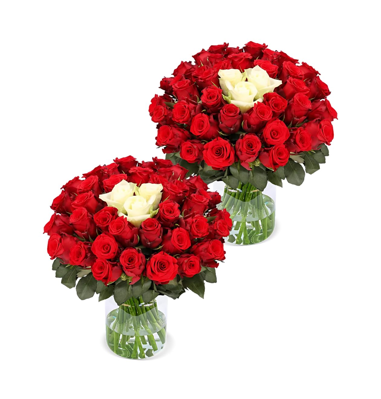 Blume Ideal Rosenstrauß - Rosen in verschiedenen Farben und Mengen - Ø 40–50 cm - Echte premium Blumen für Hochzeit & Deko - 7 Tage Frischegarantie