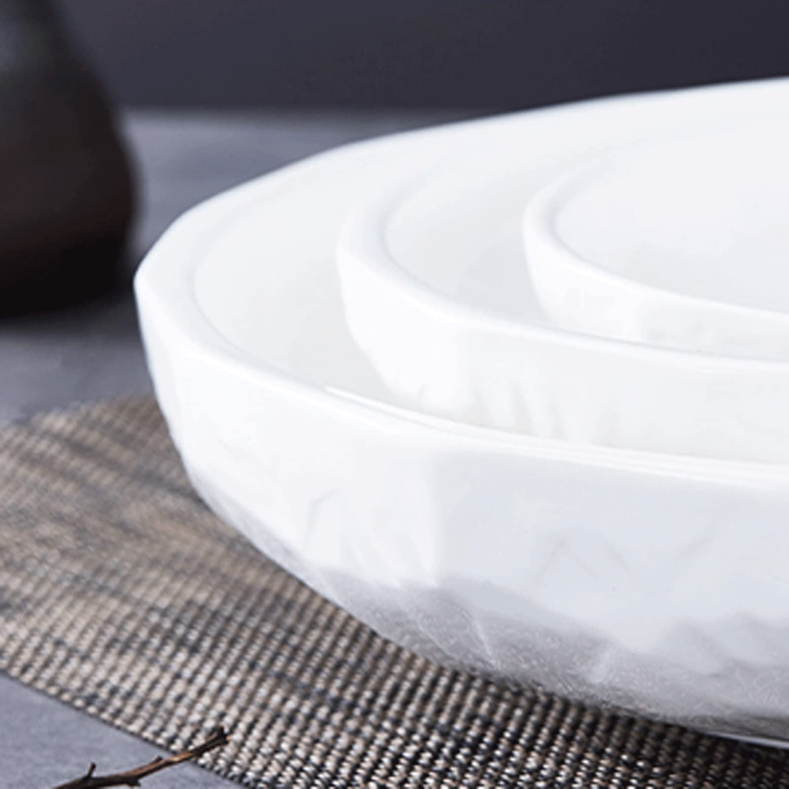 Miski Duże miski do serwowania, 8 -calowy zestaw do misek do serwowania, nałóż na naczynia do serwowania, zupa, ramen, gulasz, duża miska do serwowania makaronu (rozmiar: M)