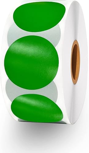JUMPUPPY Etiquetas adhesivas térmicas redondas de 2 pies, papel autoadhesivo para impresora térmica directa, rollo multiusos, calcomanías térmicas