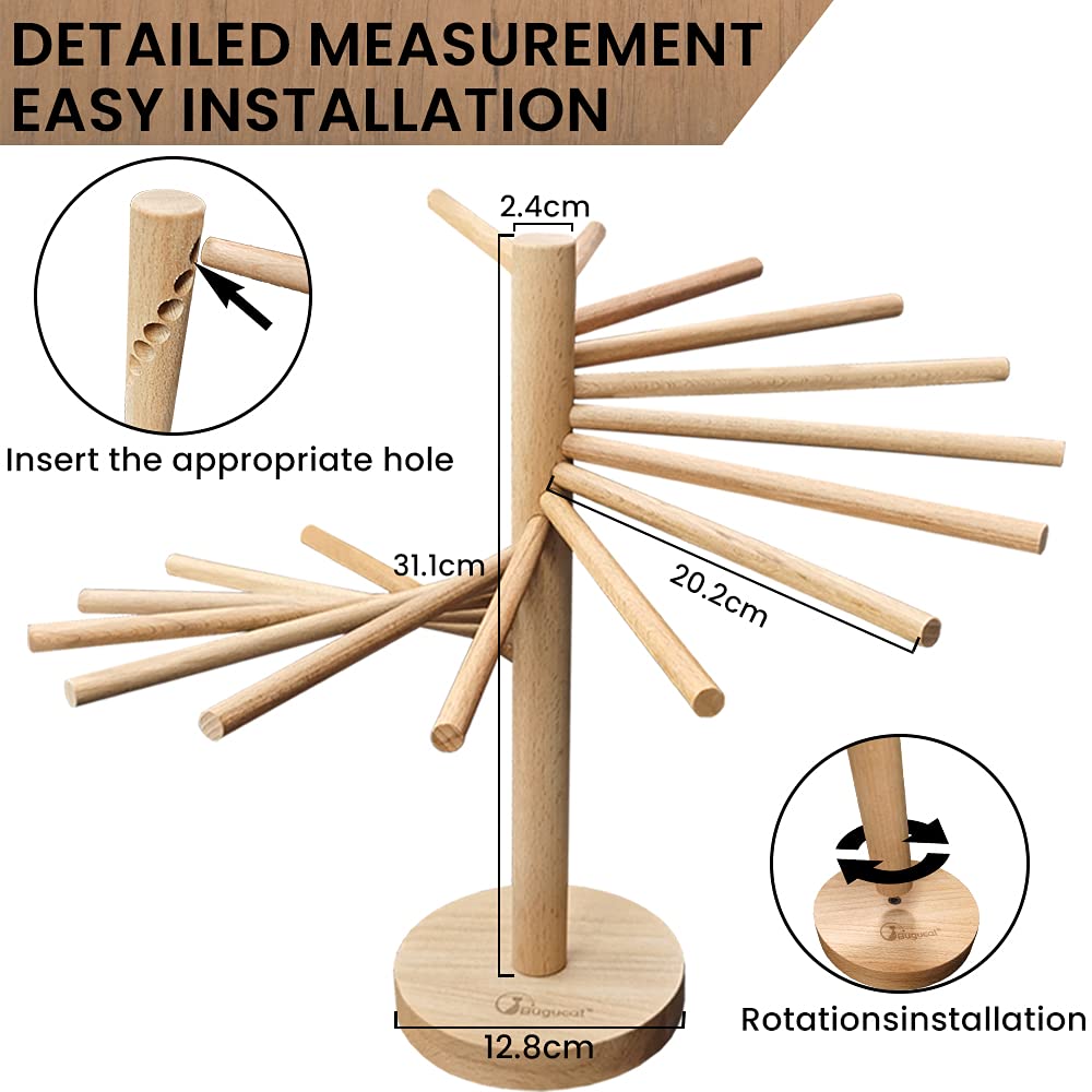 Stendipasta Per Pasta Fresca - 16 Bracci, Regge Fino A 2 Kg, Pieghevole E Compatto - Foto 9