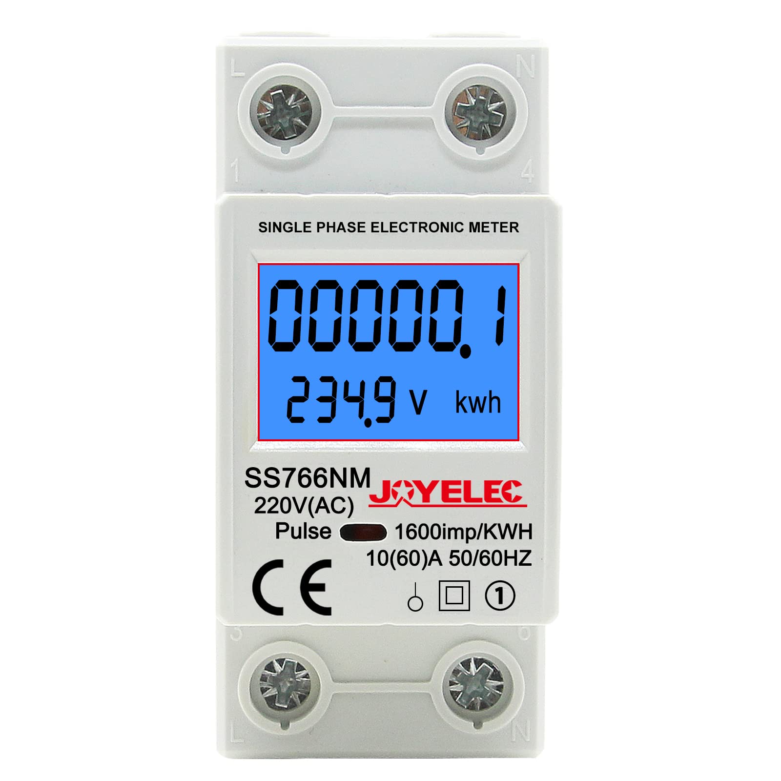 Pure Copper 230V Electric Energy Meter, Din Rail Energy Meter, Ac Grid Industrial For Measure Power Consumption Track Rail Din Rail High Measurement
