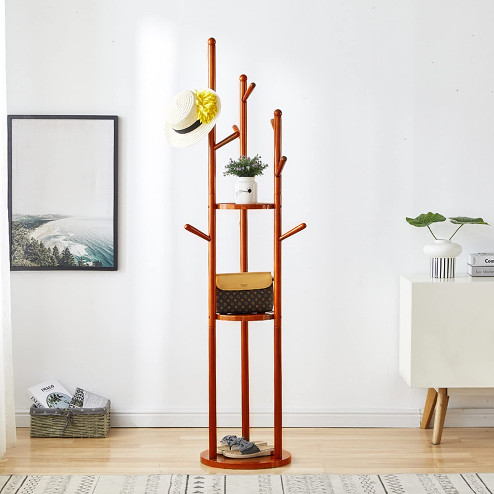 無垢材 ポールハンガー 黒色 洋服掛け コートハンガー ハンガーラック おしゃれ dショッピング |ポールハンガー アイアン ミッドセンチュリー Rita 高