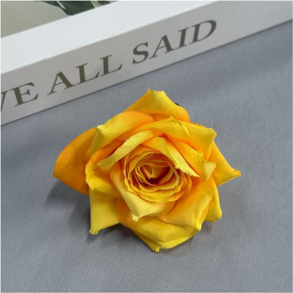 Artificial Silk Rose Heads Bulk 70PCS - Realistic Fake Roses for Floral Arrangements, Centerpieces, DIY Handicrafts Thornless (White)