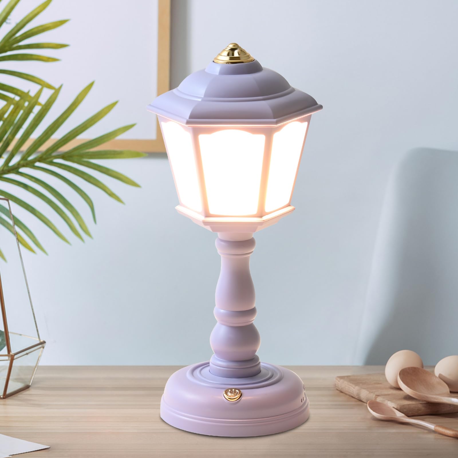 Mini lámpara de escritorio vintage, lámpara de escritorio LED, lámpara de mesa regulable, lámpara de lectura con puerto de carga USB, control sensible, lámpara de oficina que cuida los 7