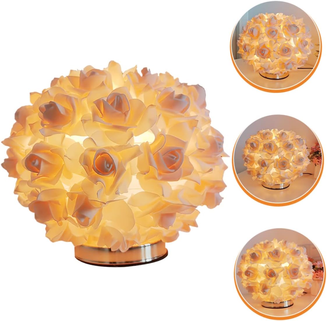 Romantic Bedroom Lamp Flower Desk Lamp Modern Light for Dormitory Home Decor for Women