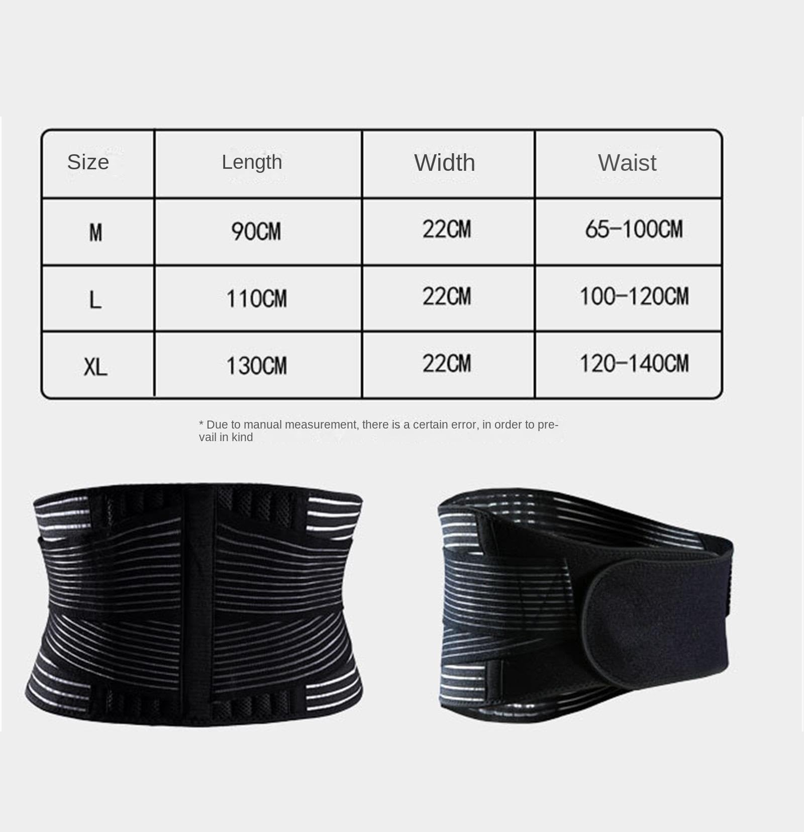 Faja Lumbar Cinturón De Compresión For Levantamiento De Pesas, Cinturón De Soporte Lumbar For Espalda, Fitness, For Hombres Y Mujeres Cinturón Apoyo Lumbar(Large)