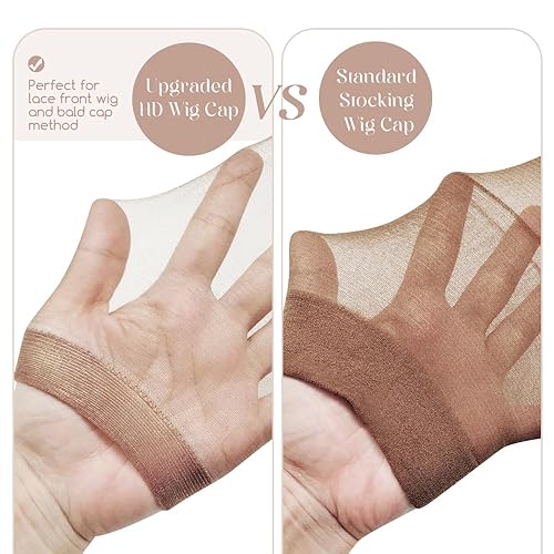 Miniatura 54 de 12 Paquetes Dreamlover Beige, base de peluca color beige, casquillos de peluca con extremo de nailon elástico de color carne, cada tablero de papel