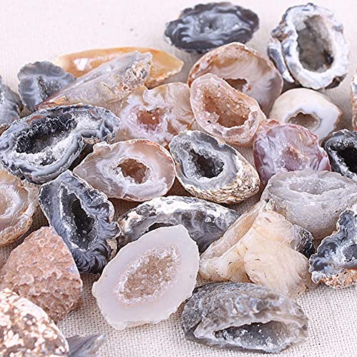 Shenz Agate Geodes Collection Raw Stones Slice Natural Crystals Halves Healing 1-3.5Cm /2.5-5Cm #TOP4