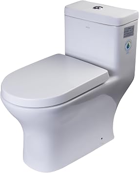 EAGO TB353 Dual Flush Eco-Friendly Ceramic Toilet, 1-Piece