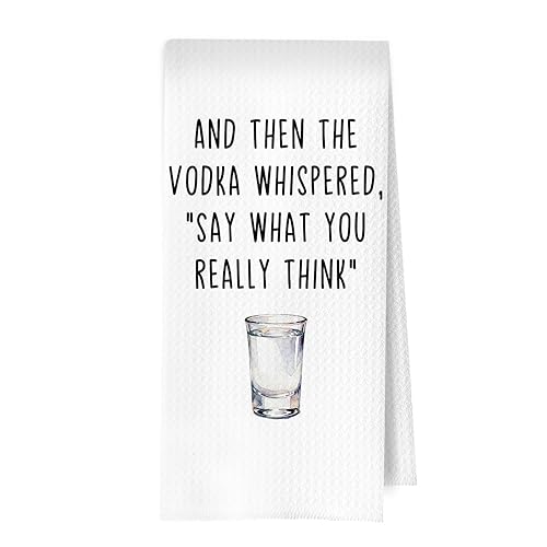 Vodka Gifts Kitchen Towels - Funny Vodka Gift Waffle Decorative